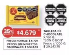 Bon o Bon - TABLETA DE CHOCOLATE