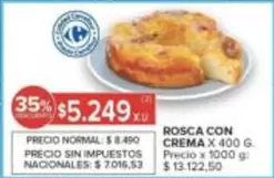 Carrefour - ROSCA CON CREMA