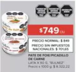 X$ - PATE DE FOIE/PICADILLO DE CARNE