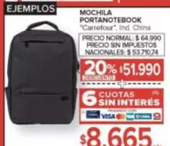 Carrefour - MOCHILA PORTANOTEOOK