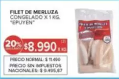 Epuyen - FILET DE MERLUZA CONGELADO