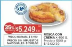 Carrefour - ROSCA CON CREMA