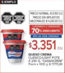 Casancrem - QUESO CREMA CLÁSICO/LIGHT POTE