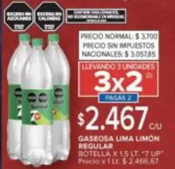 X$ - GASEOSA LIMA LIMON REGULAR