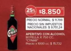 Cynar - APERITIVO CON ALCOHOL