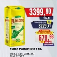 Playadito - YERBA PLAYADITO x 1 kg.