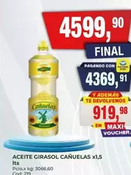 cañuelas - ACEITE GIRASOL CAÑUELAS x1,5