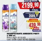 Poett - Desinfectante Ambiente