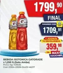 Gatorade - BEBIDA ISOTONICA