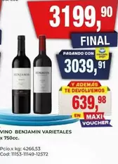 Benjamin - VINO BENJAMIN VARIETALES