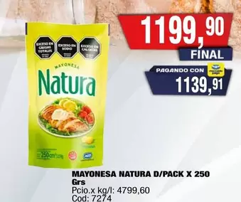 Natura - MAYONESA D/PACK