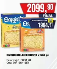 Exquisita - BIZCOZCOELO EXQUISITA x 540 gr.