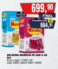 Marolio - GELATINA MAROLIO VS SAB X 40