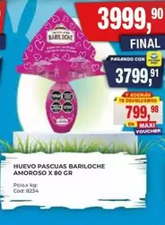 Bariloche - HUEVO PASCUAS AMOROSO X 80 GR