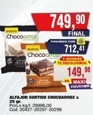 Chocoarroz - ALFAJOR SURTIDO CHOCOARROZ