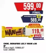 Bonafide - CHOC. LEC.Y MANI x30