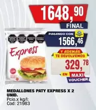 Paty - MEDALLONES PATY EXPRESS X 2 UNID.