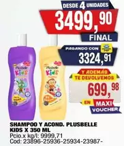 Plusbelle - SHAMPOO Y ACOND. KIDS X 350 ML