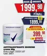 Rexona - ANTITRANSPIRANTE ODORONO