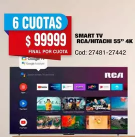 RCA - SMART TV 55" 4K Cod: 27481-27442