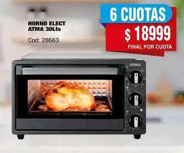 Atma - HORNO ELECT ATMA 30Lts Cod: 28663
