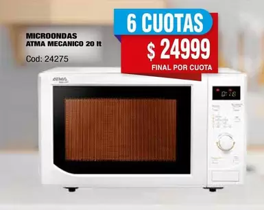 Atma - MICROONDAS ATMA MECANICO 20 lt Cod: 24275