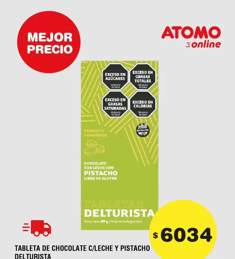 Atomo - CHOCOLATE C/LECHE Y PISTACHO