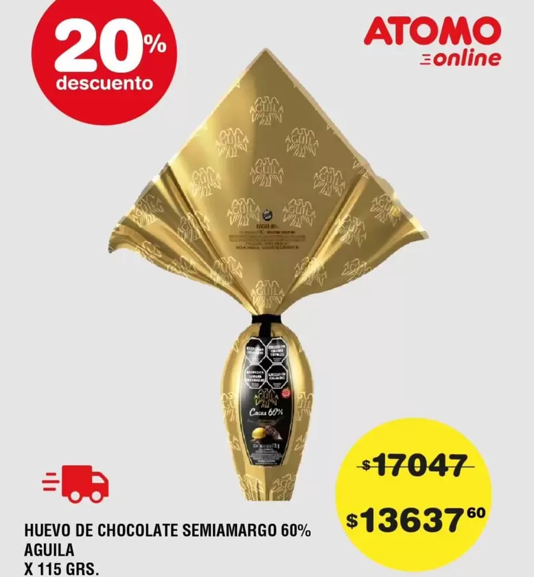Aguila - HUEVO DE CHOCOLATE SEMIAMARGO 60% AGUILA