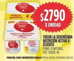 La Serenísima - YOGUR NUTRITION ACTIVA O CLASICO