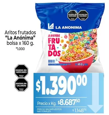 La Anónima - Aritos frutados