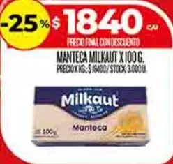 Milkaut - Manteca X 100 G.