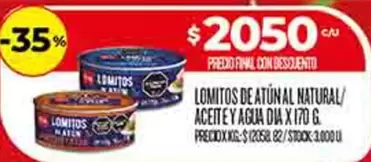 Dia - LOMITOS DE ATUN AL NATURAL / ACEITE Y AGUA DIA