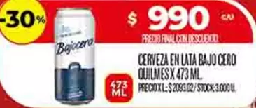 CERVEZA EN LATA BAJO CERO