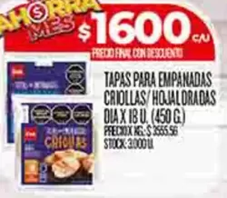 La Salteña - TAPAS PARA EMPANADAS CRIOLLAS/ HOJALDREADAS