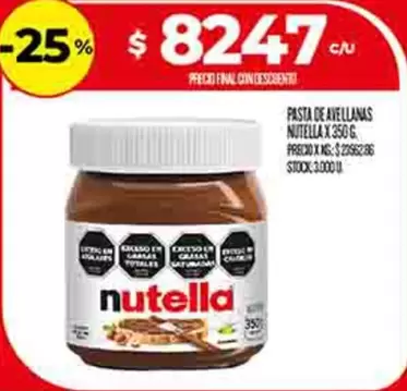Nutella - PASTA DE AVELLANAS