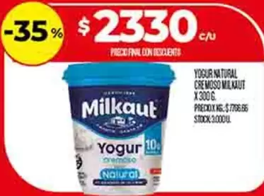 Milkaut - YOGUR NATURAL CREMOSO