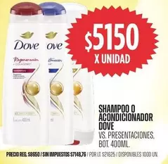 Dove - Shampoo o Acondicionador