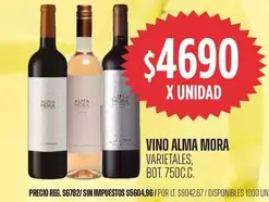 Alma Mora - VINO ALMA MORA VARIETALES