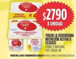 La Serenísima - YOGUR NUTRICIÓN ACTIVA O CLÁSICO