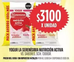 La Serenísima - Yogur Nutrición Activa