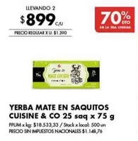 X$ - YERBA MATE EN SAQUITOS