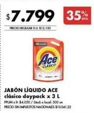 Ace - JABÓN LÍQUIDO CLÁSICO DOYPACK