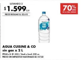 X$ - AGUA CUISINE & CO sin gas