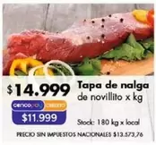 X$ - Tapa de nalga de novillito