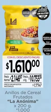 La Anónima - Anillos de Cereal Frutados