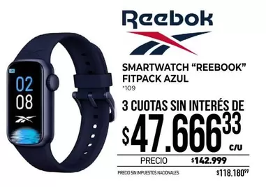 Reebok - SMARTWATCH FITPACK AZUL