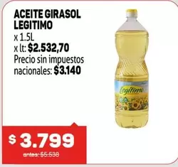 Legítimo - ACEITE GIRASOL LEGITIMO