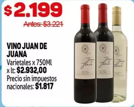 X$ - Vino Juan de Juana Varietales