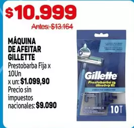 Gillette - MÁQUINA DE AFEITAR PrestoBarba Fija x 10Un