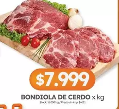 X$ - BONDIOLA DE CERDO